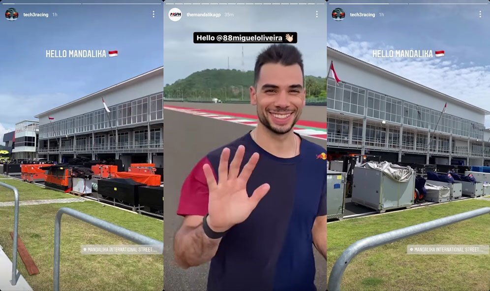 Miguel Oliveira dan Tech KTM Factoy Racing saat berada di Sirkuit Mandalika. (c) Instagram/Tech 3 Racing, TheMandalikaGP