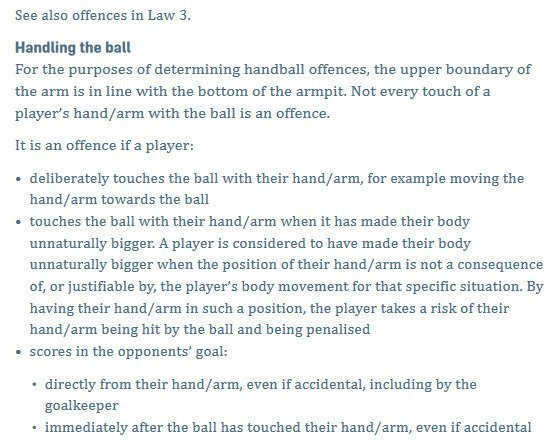 Aturan handball musim 2022/2023 (c) IFAB