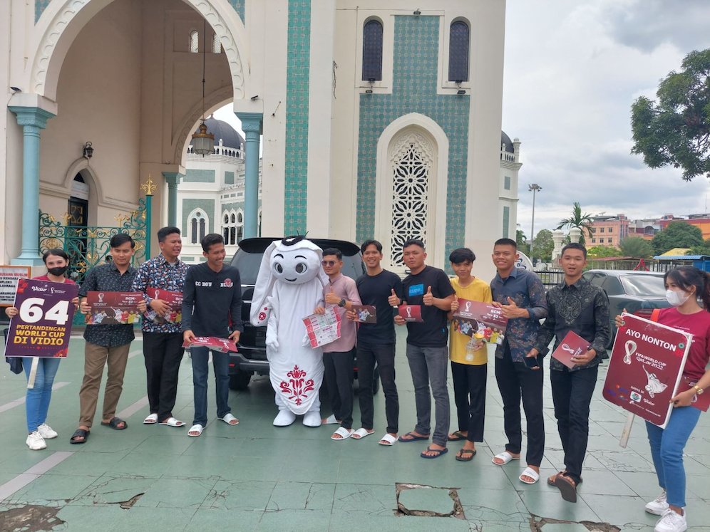 Setelah dari Masjid Agung Sumatera Utara, Laeeb dan rombongannya bertolak ke Masjid Raya Medan (c) SCM