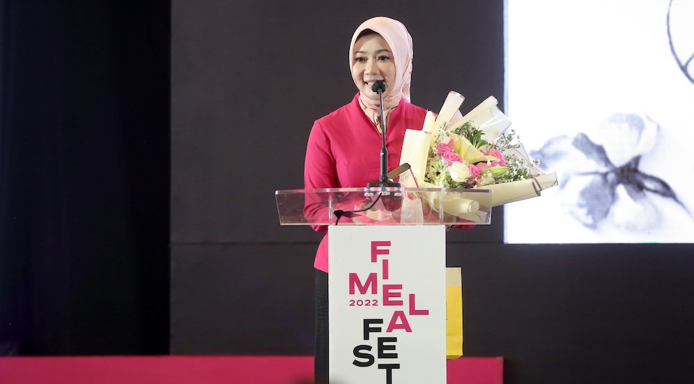 Atalia Praratya - Ketua TP PKK Provinsi Jawa Barat dalam gelaran Fimela Fest 2022. (c) dok.Fimela