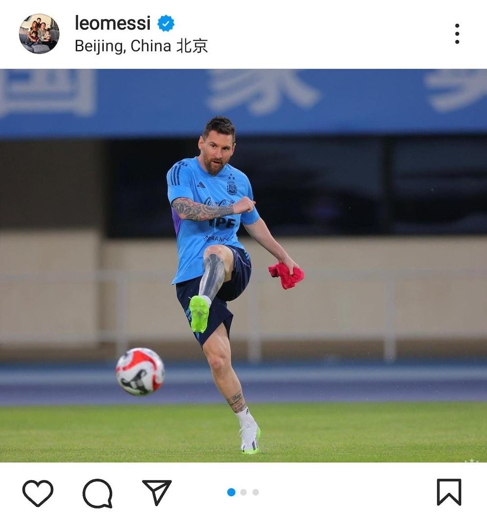Unggahan Lionel Messi di akun instagram pribadinya. (c) instagram.com/leomessi