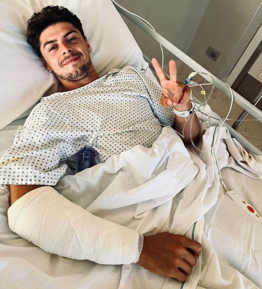 Fabio di Giannantonio usai operasi arm pump pada 2023. (c) Instagram/FabioDiggia49