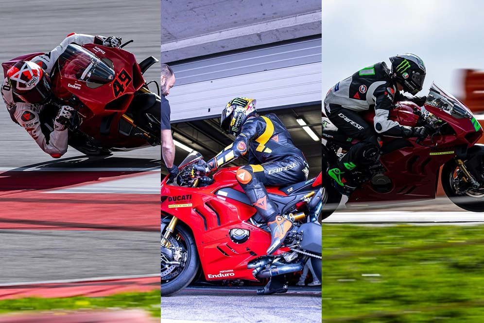 Para rider Ducati MotoGP di Tes Portimao, Portugal, Senin (29/1/2024). (c) IG/Ducati Corse