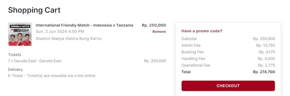 Tiket Timnas Indonesia vs Tanzania (c) Bola