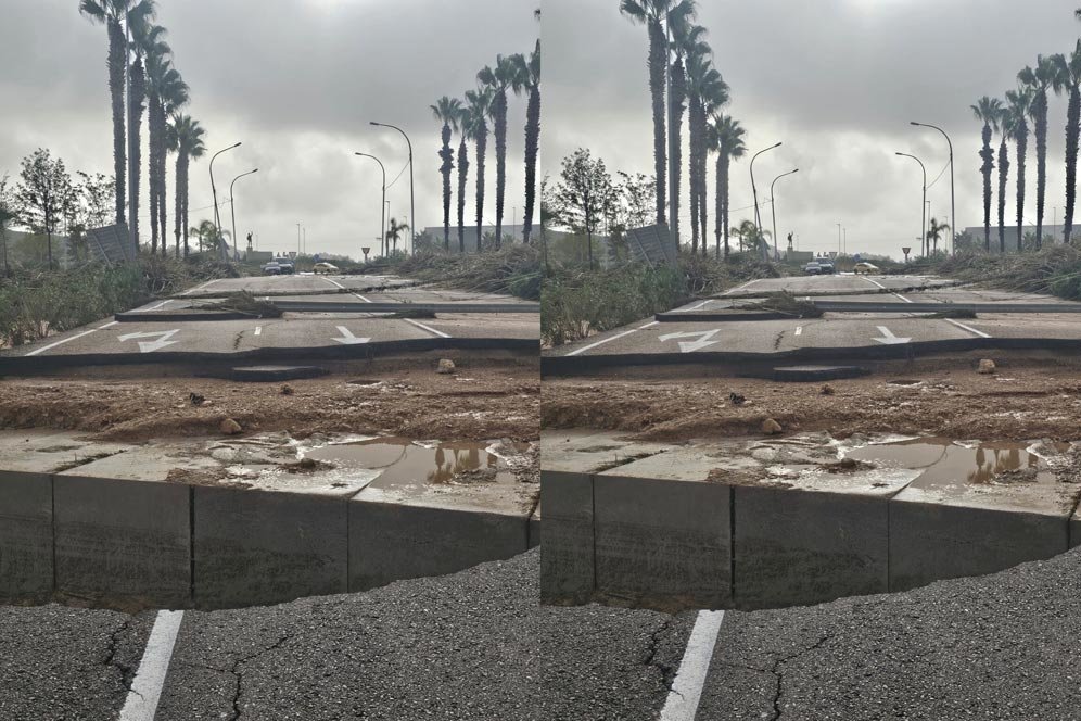 Akses menuju Sirkuit Ricardo Tormo, Valencia, rusak usai terdampak banjir bandang, 29-30 Oktober 2024. (c) CircuitRicardoTormo.com