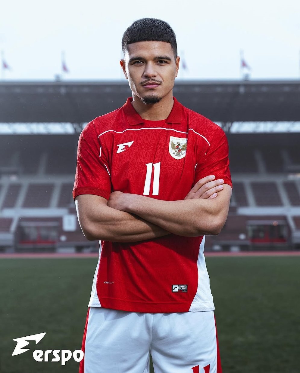 Tampak depan Jersey Timnas Indonesia (c) Dok. ERSPO