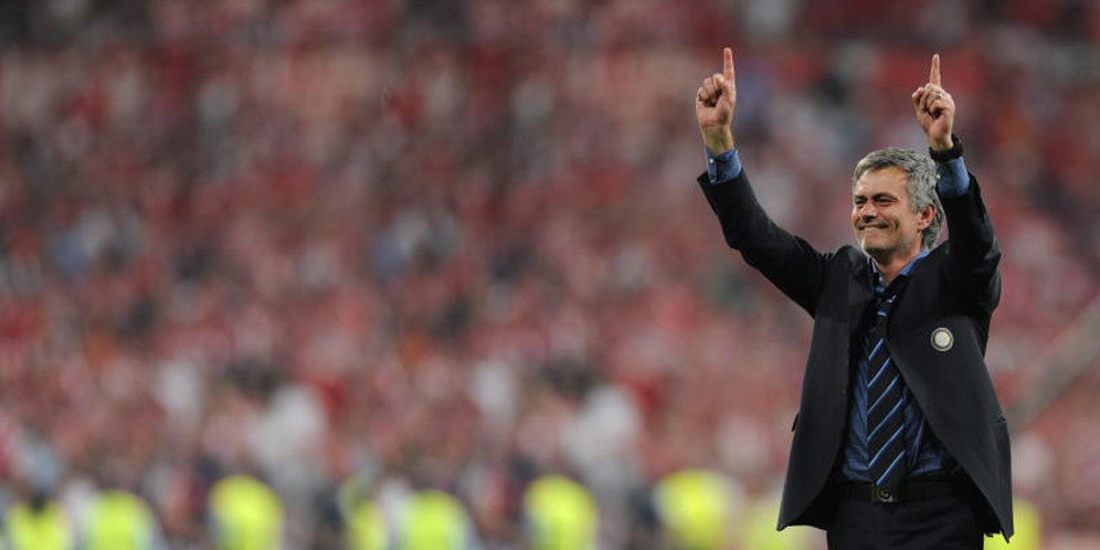 Jose Mourinho usai mengantarkan Inter Milan juara Liga Champions 2009/10
