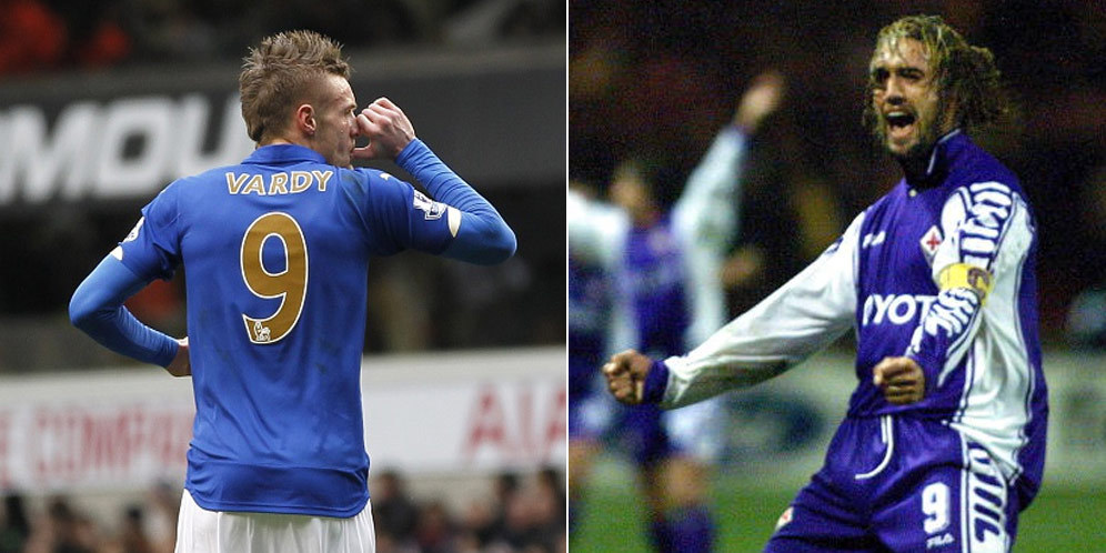 Nistelrooy Sudah, Kini Vardy Incar Rekor Batistuta Nistelrooy Sudah, Kini Vardy Incar Rekor Batistuta