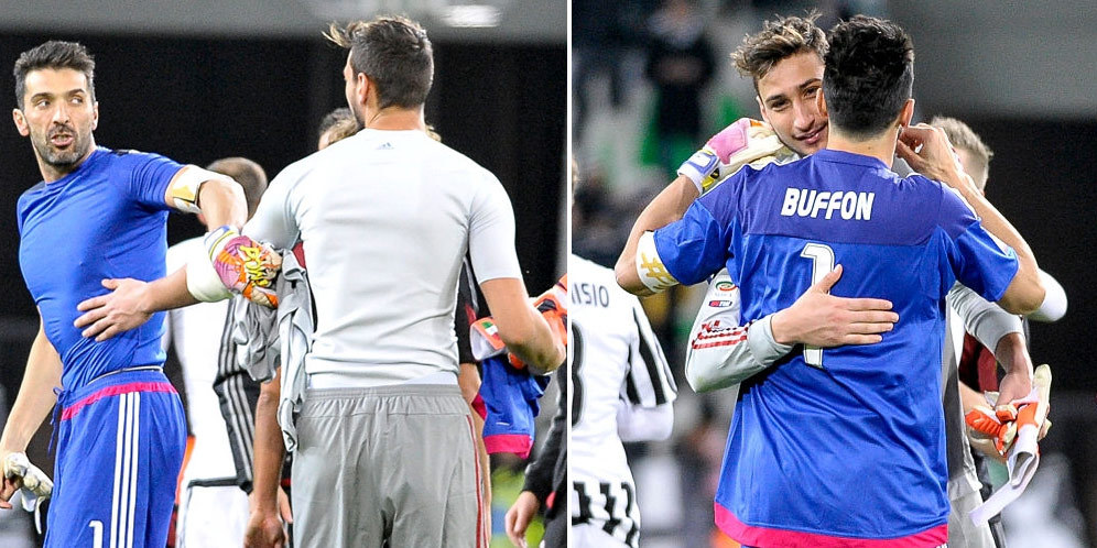 Donnarumma Terharu Kala Buffon Memeluknya Donnarumma Terharu Kala Buffon Memeluknya