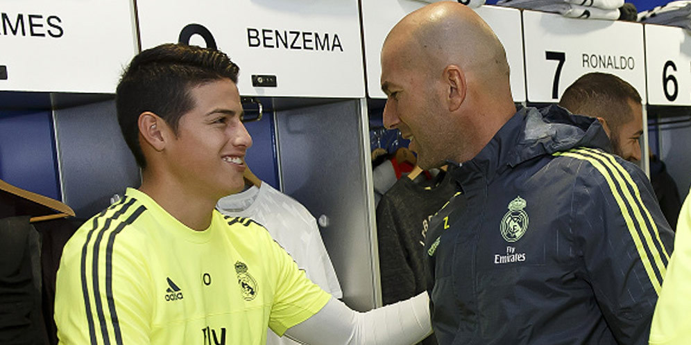 James Rodriguez dan Zinedine Zidane