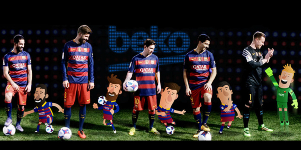 Kala Pemain Barcelona Jumpa Versi Kartunnya Sendiri Kala Pemain Barcelona Jumpa Versi Kartunnya Sendiri
