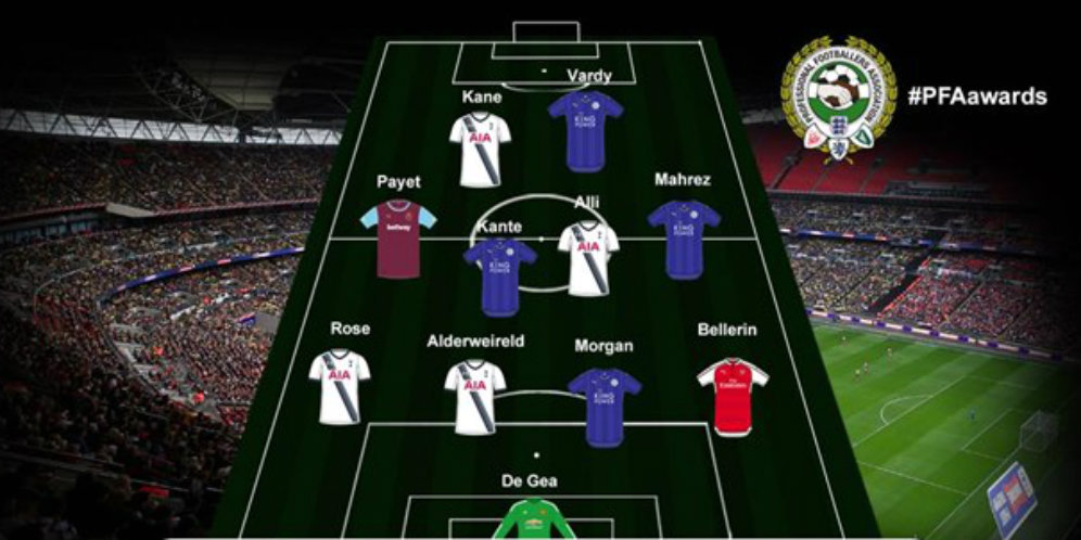 Ini Dia PFA Premier League Team of The Year Ini Dia PFA Premier League Team of The Year