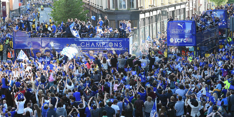 Parade juara Leicester City