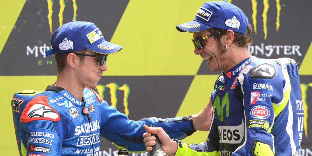 Maverick Vinales dan Valentino Rossi (c) AFP