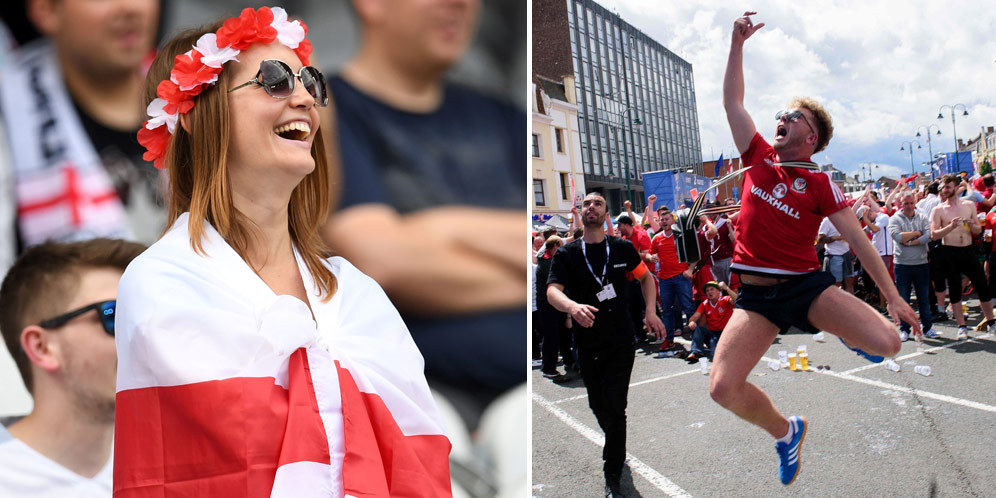 Galeri Foto Suporter: Inggris vs Wales (2-1) Galeri Foto Suporter: Inggris vs Wales (2-1)