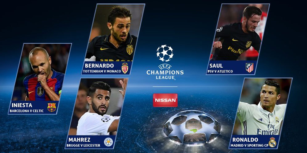 5 Gol Terbaik Liga Champions Matchday 1 5 Gol Terbaik Liga Champions Matchday 1