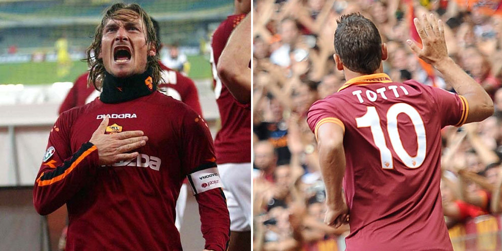 Dari Debut, Totti Cetak 17 Persen Gol-gol Roma Dari Debut, Totti Cetak 17 Persen Gol-gol Roma