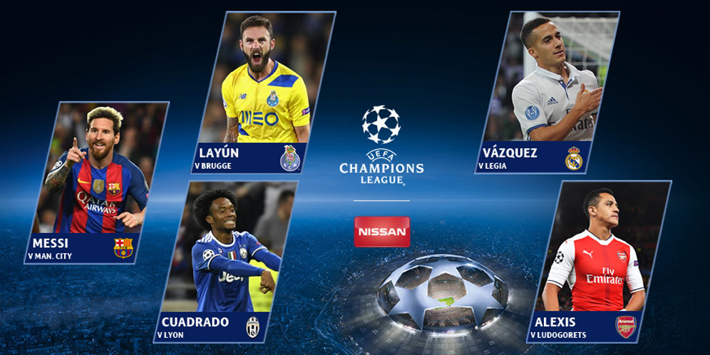 5 Gol Terbaik Liga Champions Matchday 3