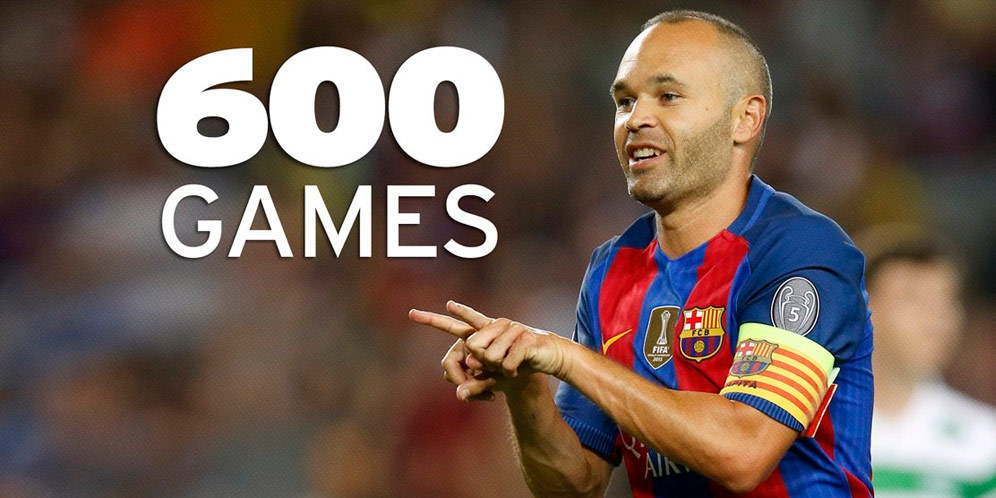 Milestone 600 Penampilan Iniesta di Barcelona