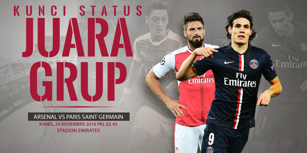 Prediksi Arsenal vs Paris Saint Germain 24 November 2016