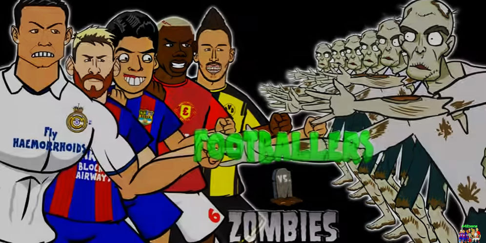 Aksi Trio MSN hingga Ronaldo di Parodi Halloween Super Kocak Aksi Trio MSN hingga Ronaldo di Parodi Halloween Super Kocak