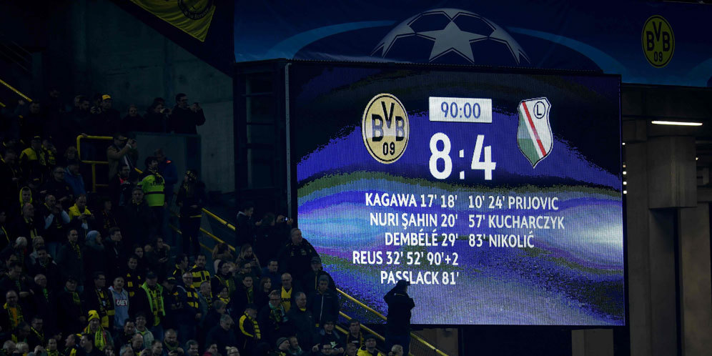 Borussia Dortmund Dan Rekor Gol Terbanyak di UCL