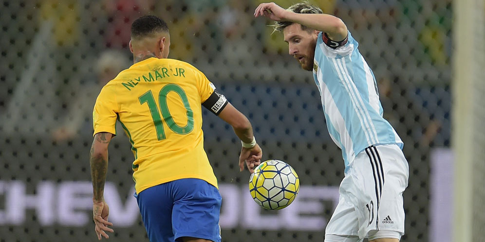 Brasil Hajar Argentina, Neymar Suruh Messi Pensiun Brasil Hajar Argentina, Neymar Suruh Messi Pensiun