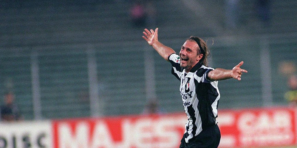 Selebrasi gol Antonio Conte vs Vicenza tahun 1997