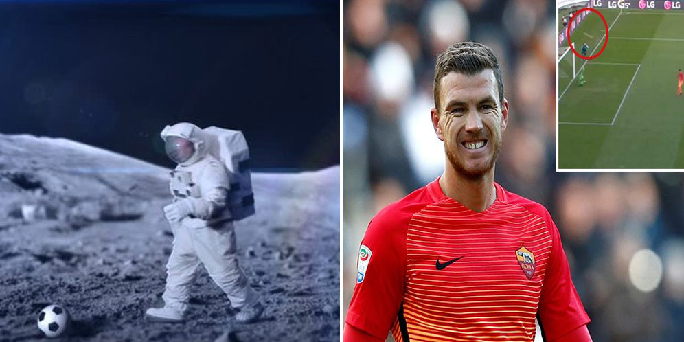 Bola Tendangan Penalti Dzeko Mendarat di Bulan