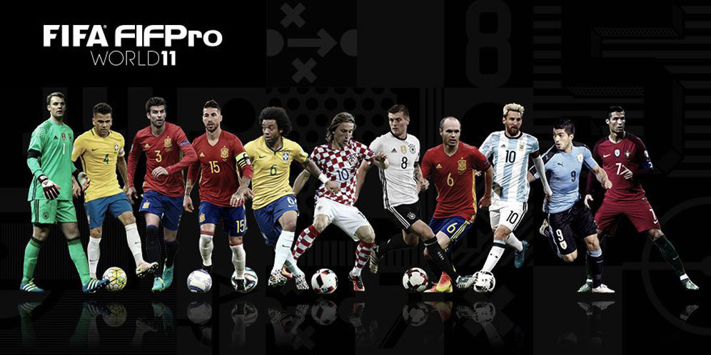 Inilah Pemenang FIFA/FIFPro World11 2016 Inilah Pemenang FIFA/FIFPro World11 2016
