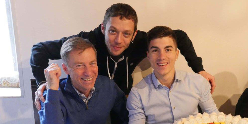 Maverick Vinales, Valentino Rossi dan Lin Jarvis. (c) Yamaha