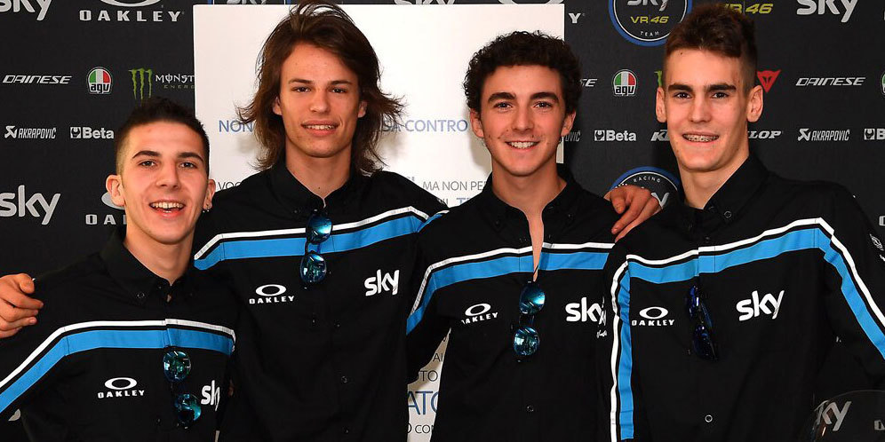 Andrea Migno, Nicolo Bulega, Francesco Bagnaia dan Stefan Manzi (c) VR46