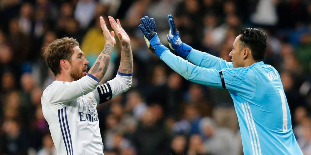 Keylor Navas dan Sergio Ramos