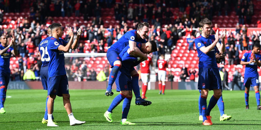Pemain Manchester United usai lawan Middlesbrough.