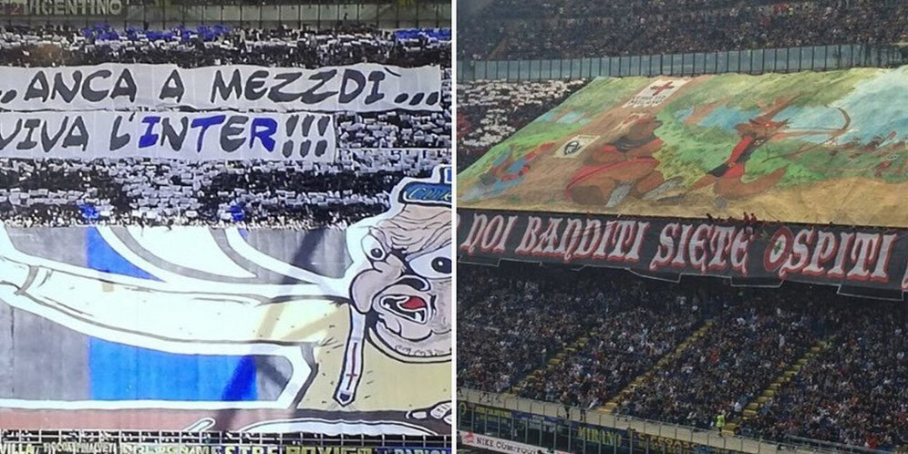 Perang Koreografi Inter Milan vs AC Milan Perang Koreografi Inter Milan vs AC Milan