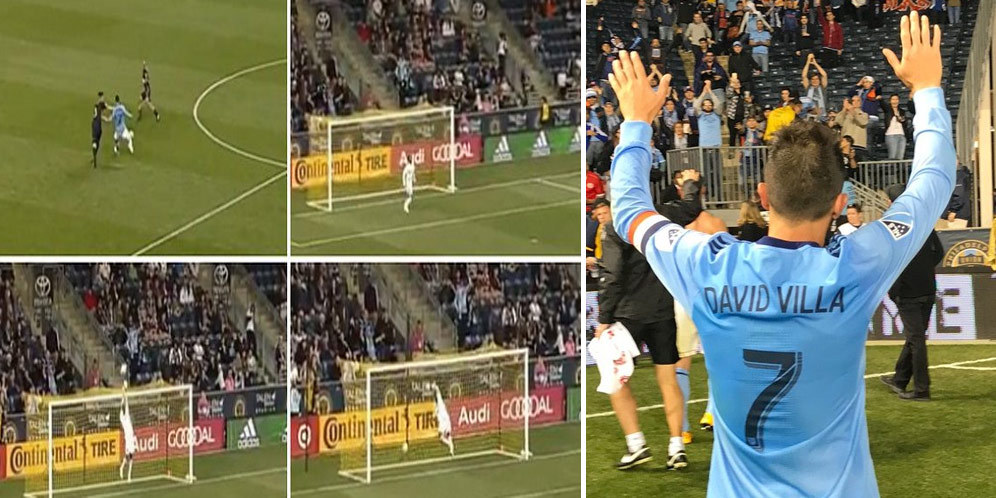 Gol Spektakuler David Villa Dari Jarak 45 Meter Gol Spektakuler David Villa Dari Jarak 45 Meter