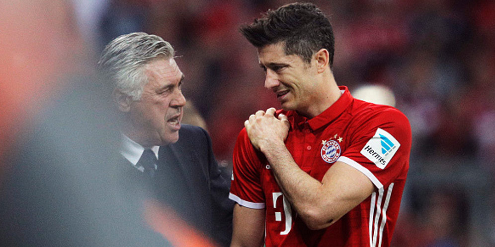 Carlo Ancelotti dan Robert Lewandowski