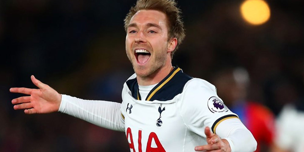 Selebrasi Christian Eriksen.
