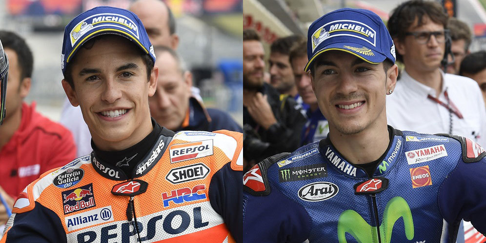 Marc Marquez dan Maverick Vinales (c) HRC/YMC