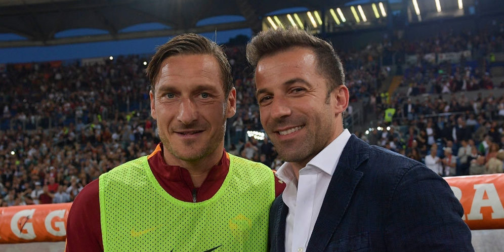 Del Piero: Totti Ada di Level Berbeda Del Piero: Totti Ada di Level Berbeda