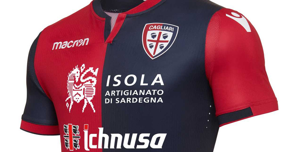 Detail Jersey Home Cagliari 2017-18 Detail Jersey Home Cagliari 2017-18