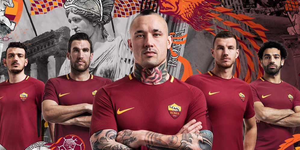 Detail Jersey Home AS Roma 2017-18 Detail Jersey Home AS Roma 2017-18