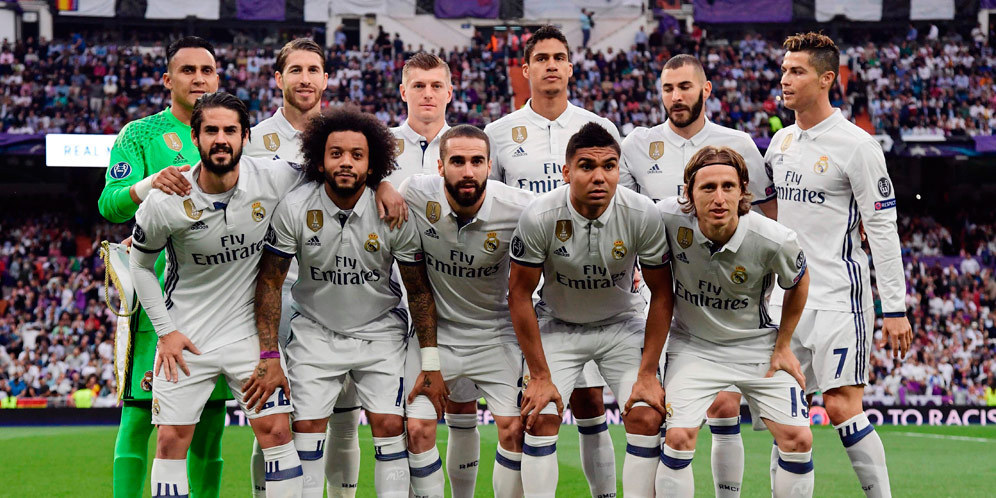 Skuat Real Madrid saat lawan Atletico.