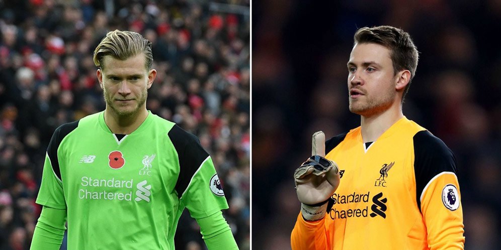Loris Karius dan Simon Mignolet.