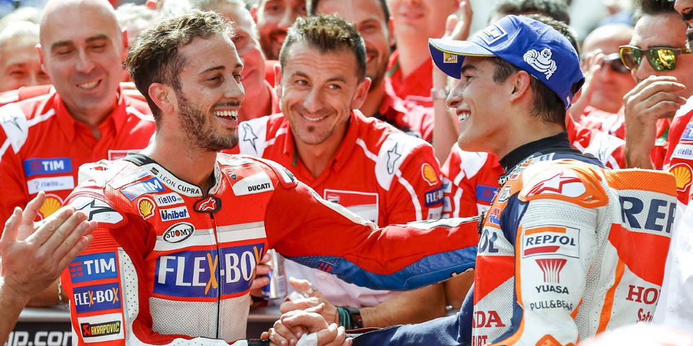 Andrea Dovizioso dan Marc Marquez (c) AFP