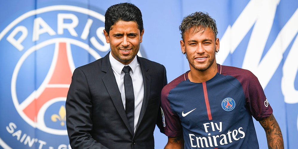 Nasser Al-Khelaifi dan Neymar.