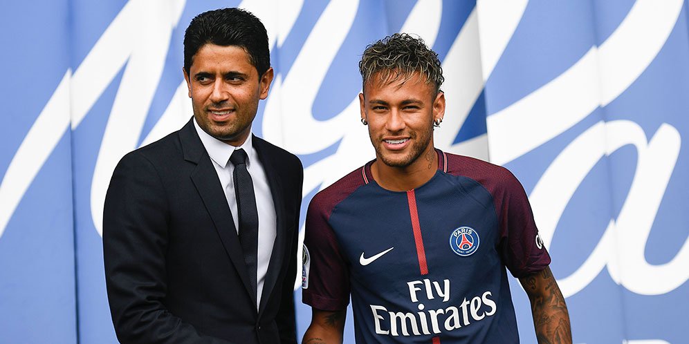 Nasser Al-Khelaifi dan Neymar.