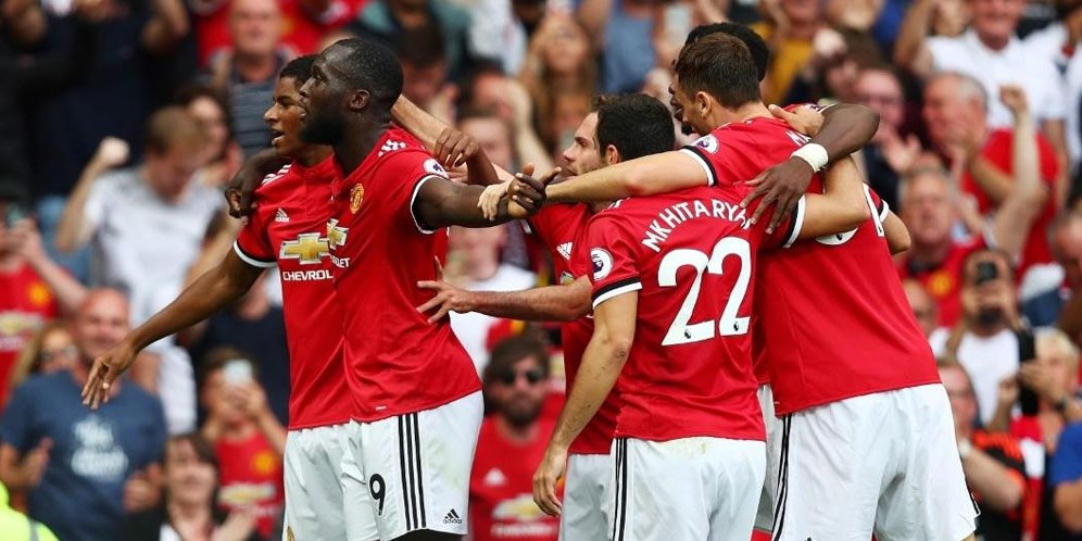 Selebrasi pemain Manchester United.
