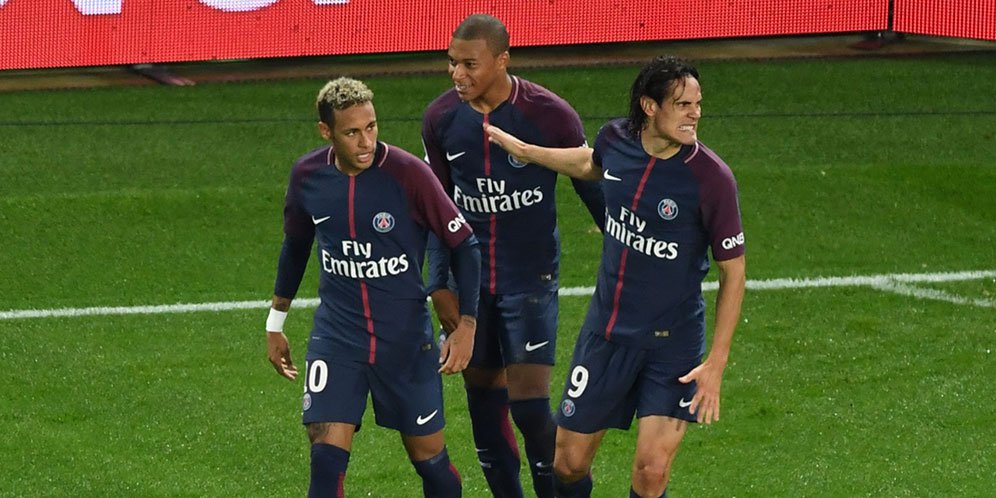 Neymar, Mbappe dan Cavani.