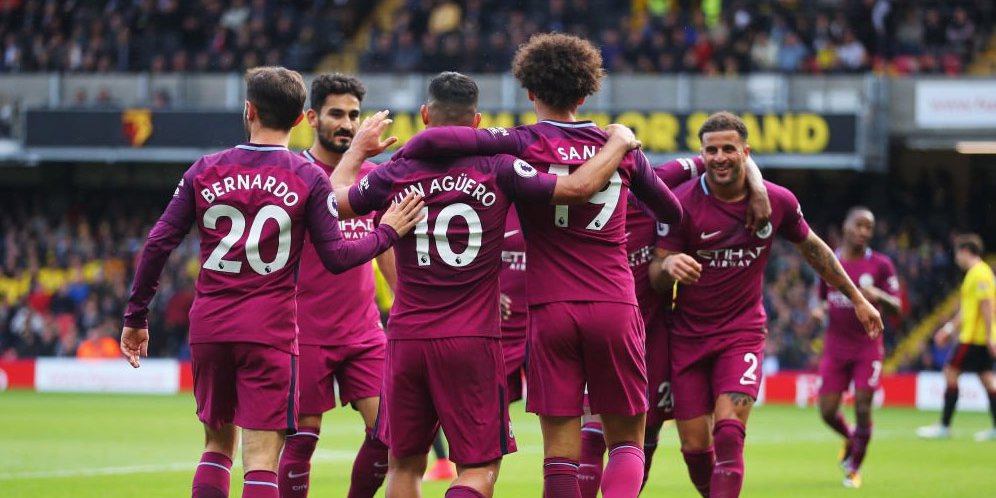 Selebrasi pemain Manchester City